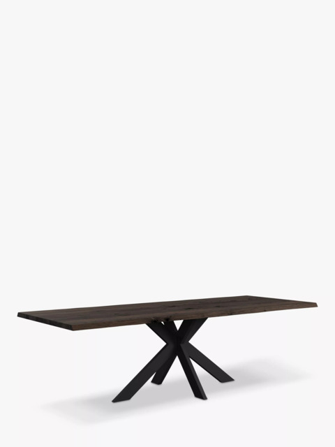 John Lewis Ripley Fixed Dining Table, Natural Edge, Solid Oak, Dark Oil - image 1