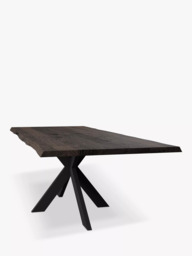 John Lewis Ripley Fixed Dining Table, Natural Edge, Solid Oak, Dark Oil - thumbnail 3
