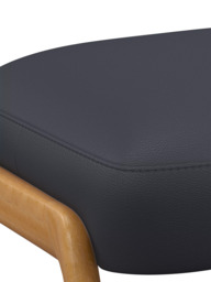 John Lewis Hendricks Leather Footstool, Light Leg - thumbnail 6