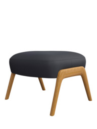 John Lewis Hendricks Leather Footstool, Light Leg - thumbnail 4