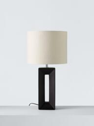Amani Tall Block Table Lamp, Black - thumbnail 2