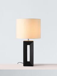 Amani Tall Block Table Lamp, Black - thumbnail 1