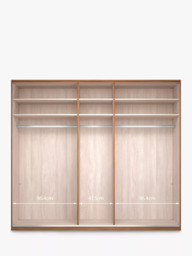 John Lewis Elstra 250cm Mirrored 5 Hinged Doors Wardrobe - thumbnail 4