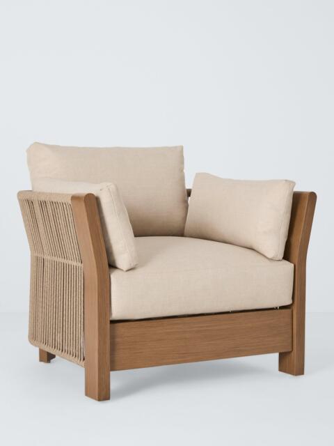 John Lewis Cord Garden Lounge Chair, Mocha - image 1