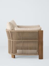 John Lewis Cord Garden Lounge Chair, Mocha - thumbnail 4