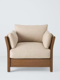 John Lewis Cord Garden Lounge Chair, Mocha - thumbnail 3