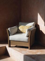 John Lewis Cord Garden Lounge Chair, Mocha - thumbnail 2