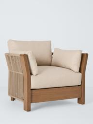 John Lewis Cord Garden Lounge Chair, Mocha