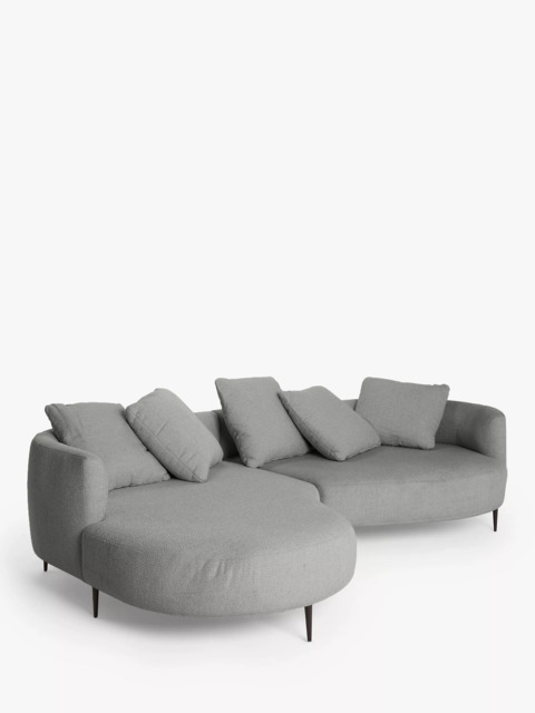 John Lewis Lozenge Grand 5 Seater LHF Chaise End Sofa, Metal Leg - image 1