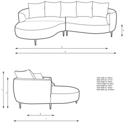 John Lewis Lozenge Grand 5 Seater LHF Chaise End Sofa, Metal Leg - thumbnail 6