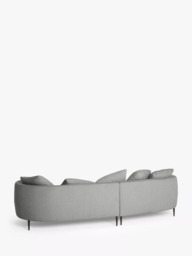 John Lewis Lozenge Grand 5 Seater LHF Chaise End Sofa, Metal Leg - thumbnail 3