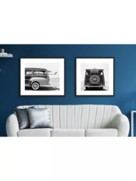 Brookpace Lascelles 'Loaded Wagon 2' Framed Print & Mount, 56 x 56cm, Black/White - thumbnail 4
