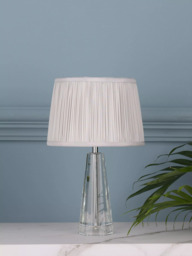 Laura Ashley Blake Petite Crystal Glass Table Lamp, Clear - thumbnail 2