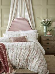 Historic Royal Palaces Stripe 200 Thread Count Duvet Cover Set, Clay Pink - thumbnail 1