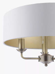 Laura Ashley Sorrento 3 Arm Semi-Flush Ceiling Light, Antique Brass - thumbnail 5