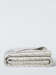 John Lewis Pattern Stripe Quilt, Green - thumbnail 4