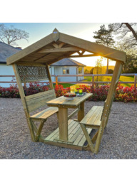 Zest Stirling 4-Seater Garden Dining Table & Chairs Arbour, Natural - thumbnail 2