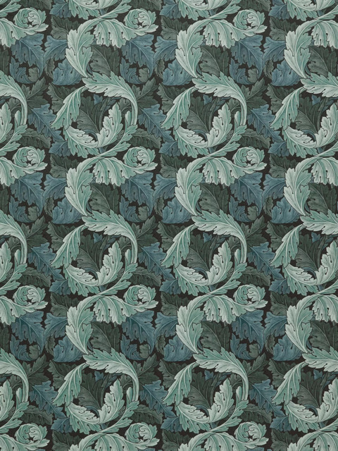 William Morris At Home Larkspur Made to Measure Curtains or Roman Blind, Flint - image 1