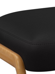 John Lewis Hendricks Leather Footstool, Light Leg - thumbnail 6