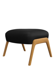 John Lewis Hendricks Leather Footstool, Light Leg - thumbnail 4