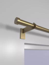 John Lewis Made to Order Select Eyelet Curtain Pole with Stud Finial, Wall Fix, Dia.25mm - thumbnail 2