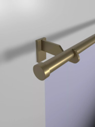 John Lewis Made to Order Select Eyelet Curtain Pole with Stud Finial, Wall Fix, Dia.25mm - thumbnail 4
