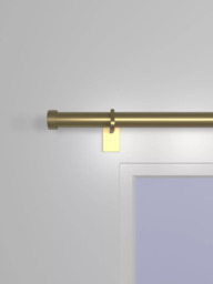 John Lewis Made to Order Select Eyelet Curtain Pole with Stud Finial, Wall Fix, Dia.25mm - thumbnail 3