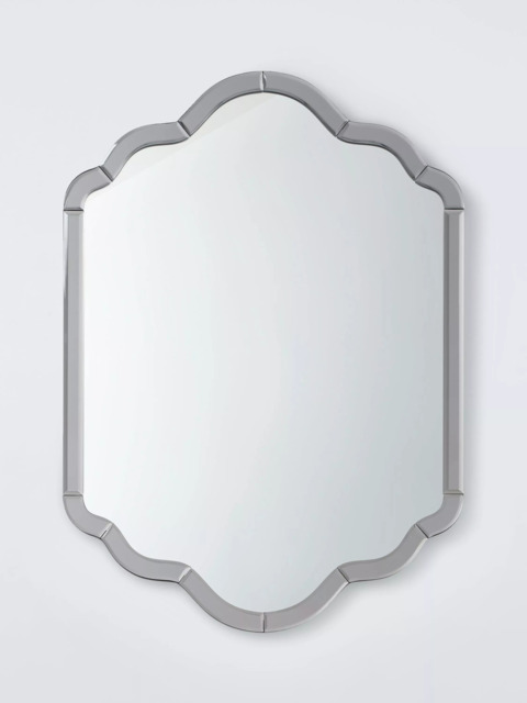 John Lewis Deco Scallop Bevelled Glass Wall Mirror, 70 x 50cm, Clear - image 1