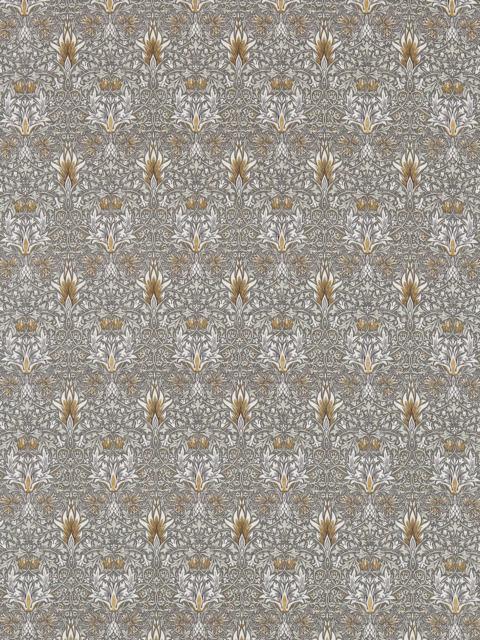 Morris & Co. Snakeshead Made to Measure Curtains or Roman Blind, Pewter/Gold - image 1