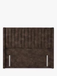 John Lewis Belgravia Winged Full Depth Upholstered Headboard, Emperor