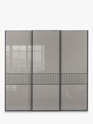 John Lewis Newlyn 2.25m Sliding Wardrobe with 3 Glass Doors - thumbnail 4