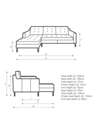John Lewis Draper II LHF Chaise Leather Sofa, Dark Leg - thumbnail 2