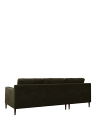John Lewis Draper II LHF Chaise Leather Sofa, Dark Leg - thumbnail 4