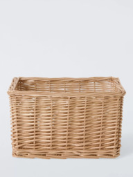 John Lewis Woven Willow Basket, Light Natural, Small - thumbnail 3