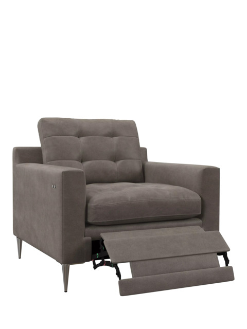 John Lewis Draper II Motion Leather Armchair, Metal Leg - image 1