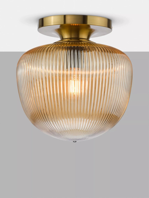 Där Abrielle Flush Mount Ceiling Light, Amber - image 1