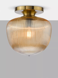 Där Abrielle Flush Mount Ceiling Light, Amber - thumbnail 1