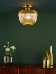Där Abrielle Flush Mount Ceiling Light, Amber - thumbnail 2