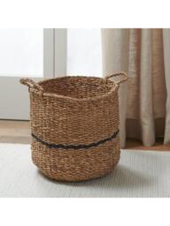 Neptune Redford Medium Round Woven Seagrass Basket, Natural - thumbnail 2