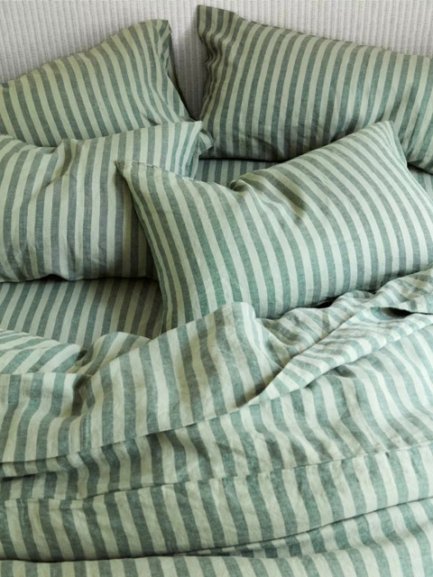 Piglet in Bed Pembroke Stripe Linen Blend Bedding - image 1