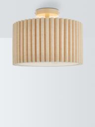 John Lewis Modern Scallop Semi Flush Ceiling Light, Marshmallow - thumbnail 1