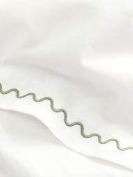 Christy Wave Duvet Cover Set, White / Green - thumbnail 4