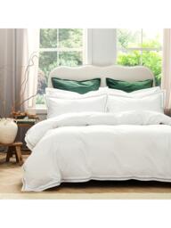 Christy Wave Duvet Cover Set, White / Green - thumbnail 2