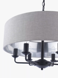 Laura Ashley Sorrento 6 Arm Ceiling Light, Black - thumbnail 5