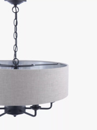 Laura Ashley Sorrento 6 Arm Ceiling Light, Black - thumbnail 6