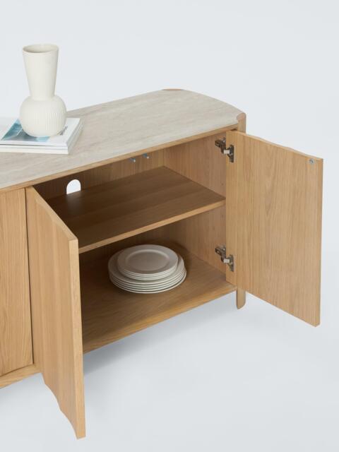 John Lewis Scoop 4 Door Sideboard, Oak - image 1