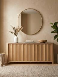 John Lewis Scoop 4 Door Sideboard, Oak - thumbnail 2