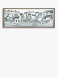 John Lewis Adelene Fletcher 'Shoreline' Framed Canvas, 52 x 138cm, Blue/Multi