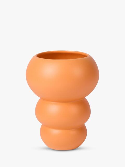 The Conran Shop Stacked Spheres Earthenware Vase, H18.5cm, Orange - image 1