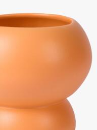 The Conran Shop Stacked Spheres Earthenware Vase, H18.5cm, Orange - thumbnail 3